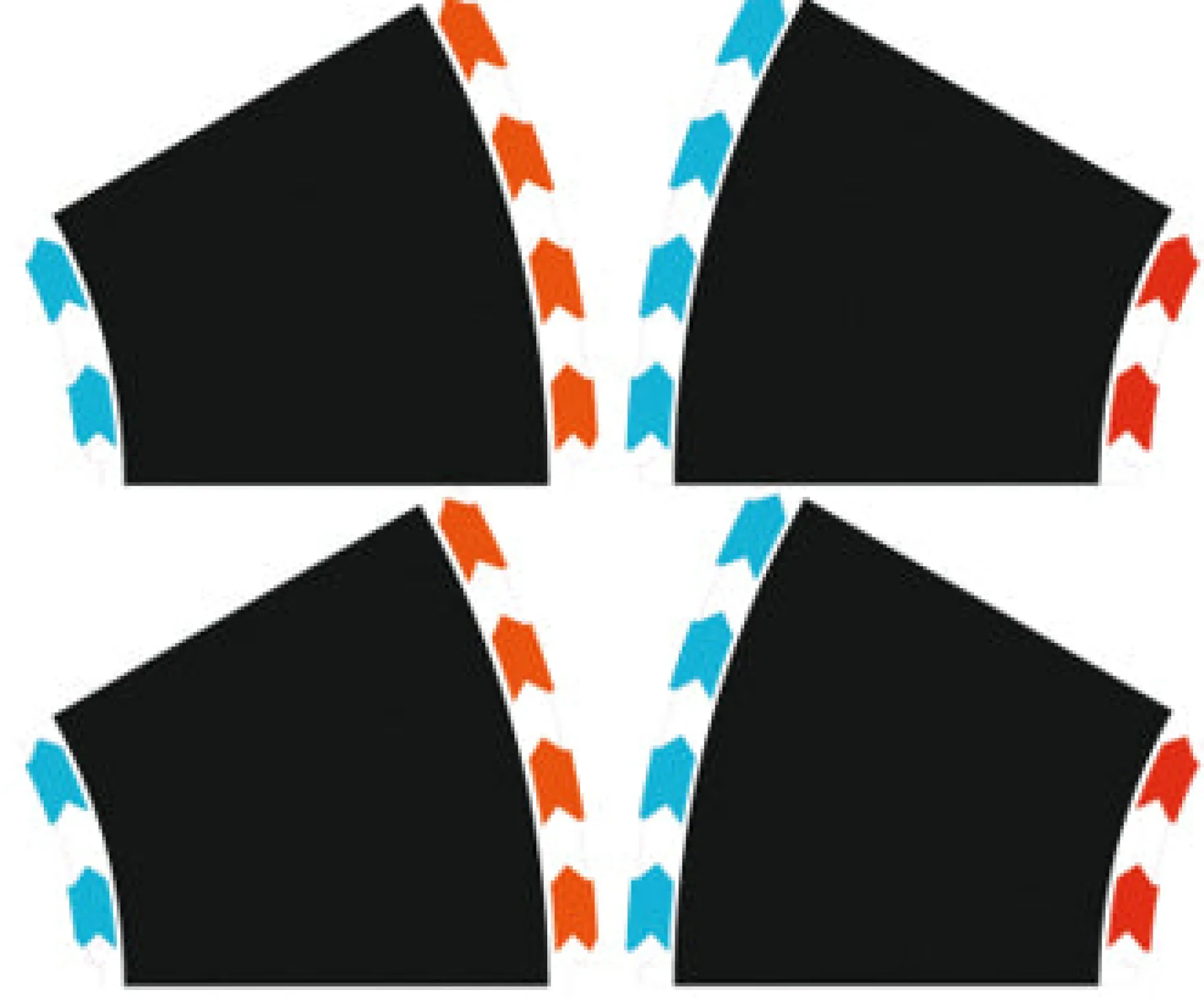 Curves Radius 1/30° (2x L + 2x R)