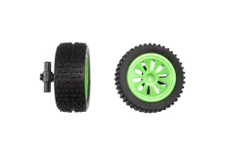 2 front wheels (tyres+wheel rims) + Wheel suspension for Green Wheeler II (201054)
