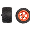 2 front wheels (tyres+wheel rims) + Wheel suspension for Carrera SUV, orange (181056)