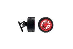 2 front wheels with rims + Wheel suspension for Fire Wheeler (160110), Fire Wheeler 2 (370160118)