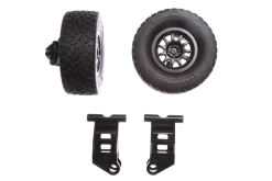 2 front wheels with steering stub axle front