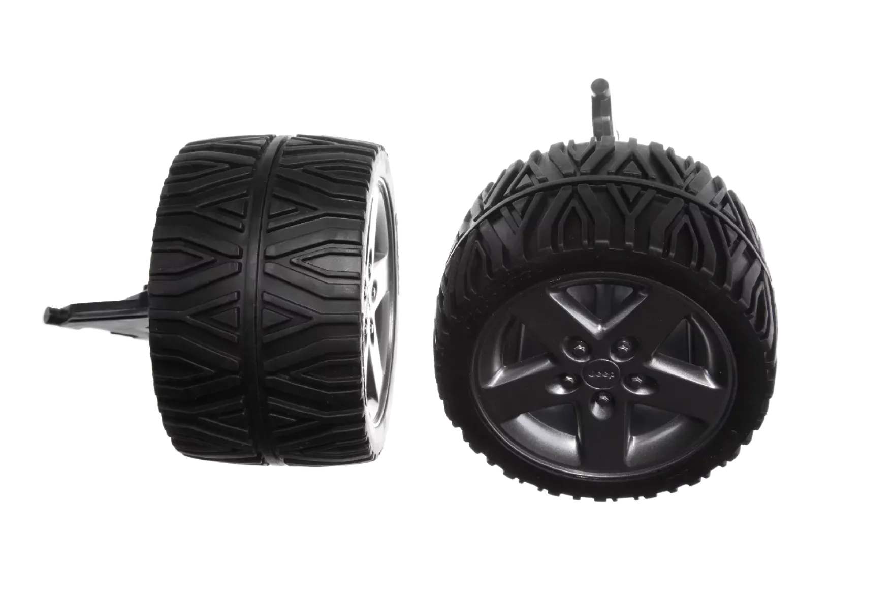 2 front wheels with steering stub Axle front