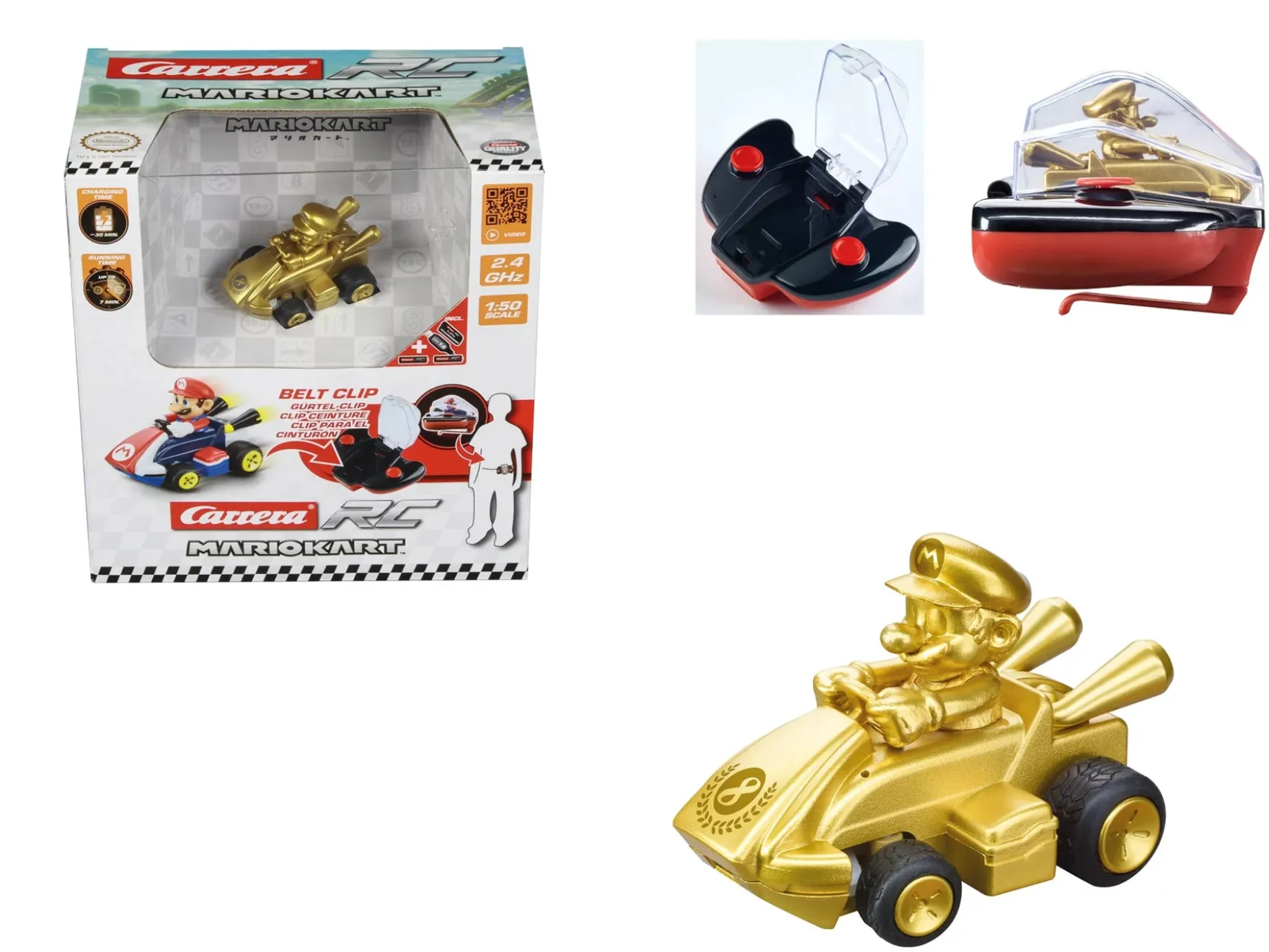 2,4GHz Mario Kart™ Mini RC, Mario - Gold