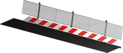 Guard Rail Barriers with Debris Fencing (2m)