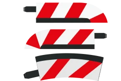 Inside Shoulder for high banked curve 1/30° (6), end piece (2)