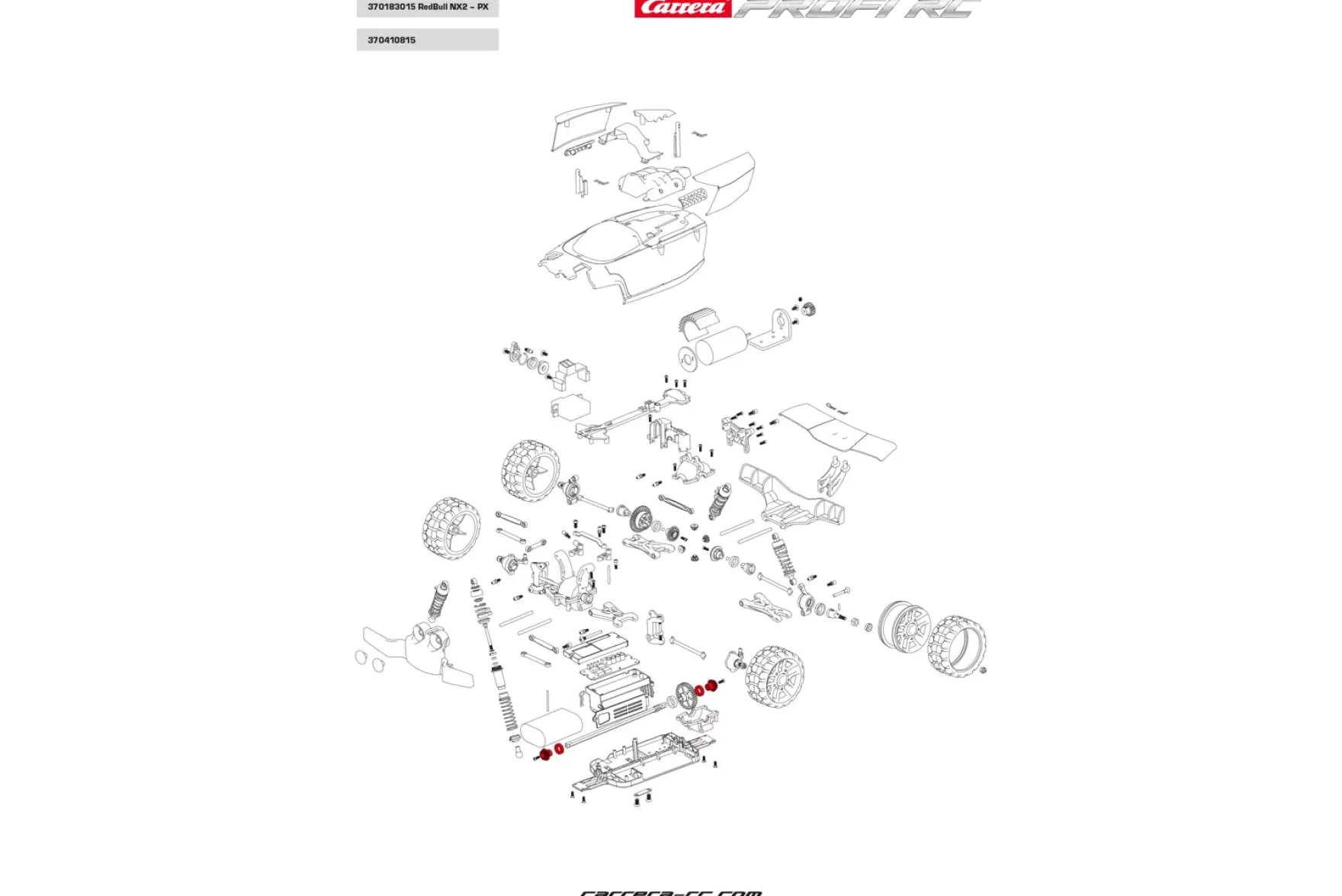 Metal wheel Centre drive shaft - Profi RC