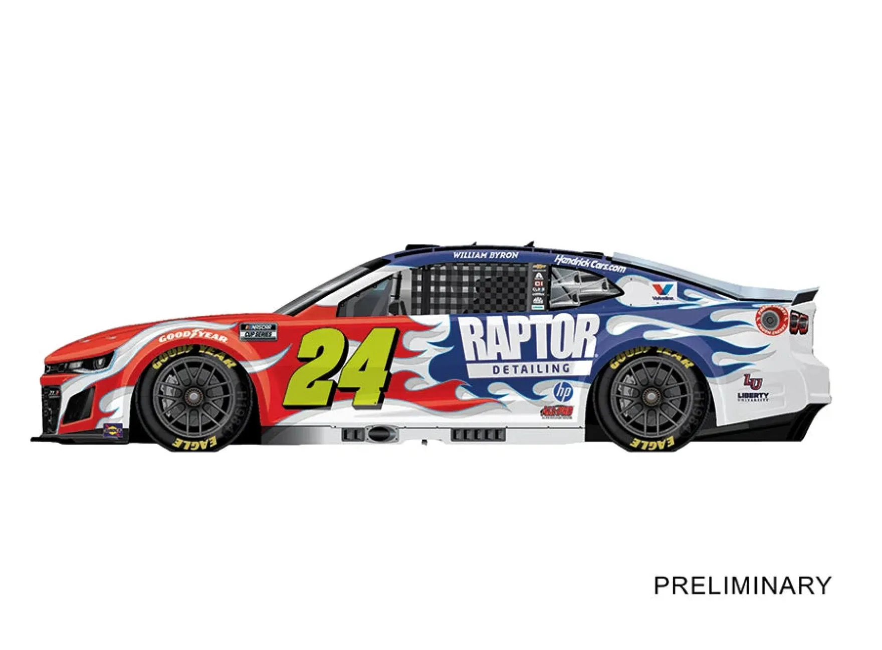 NASCAR Camaro NextGen ZL1 "Hendrick Motorsports, William Byron, No.24" Season 2026