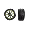 2 rear tyres with wheel rims for Green Stroke (370202013)