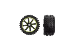 2 rear tyres with wheel rims for Green Stroke (370202013)