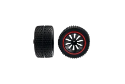 2 rear tyres with wheel rims for Red Challenger (162056)