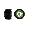 2 rear tyres with wheel rims for Green Splash (142019, 370142024)