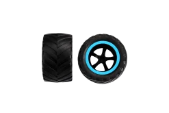2 rear tyres with wheel rims for Bone Racer (182013)