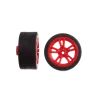 2 rear tyres with wheel rims for Porsche 911, white (162058)