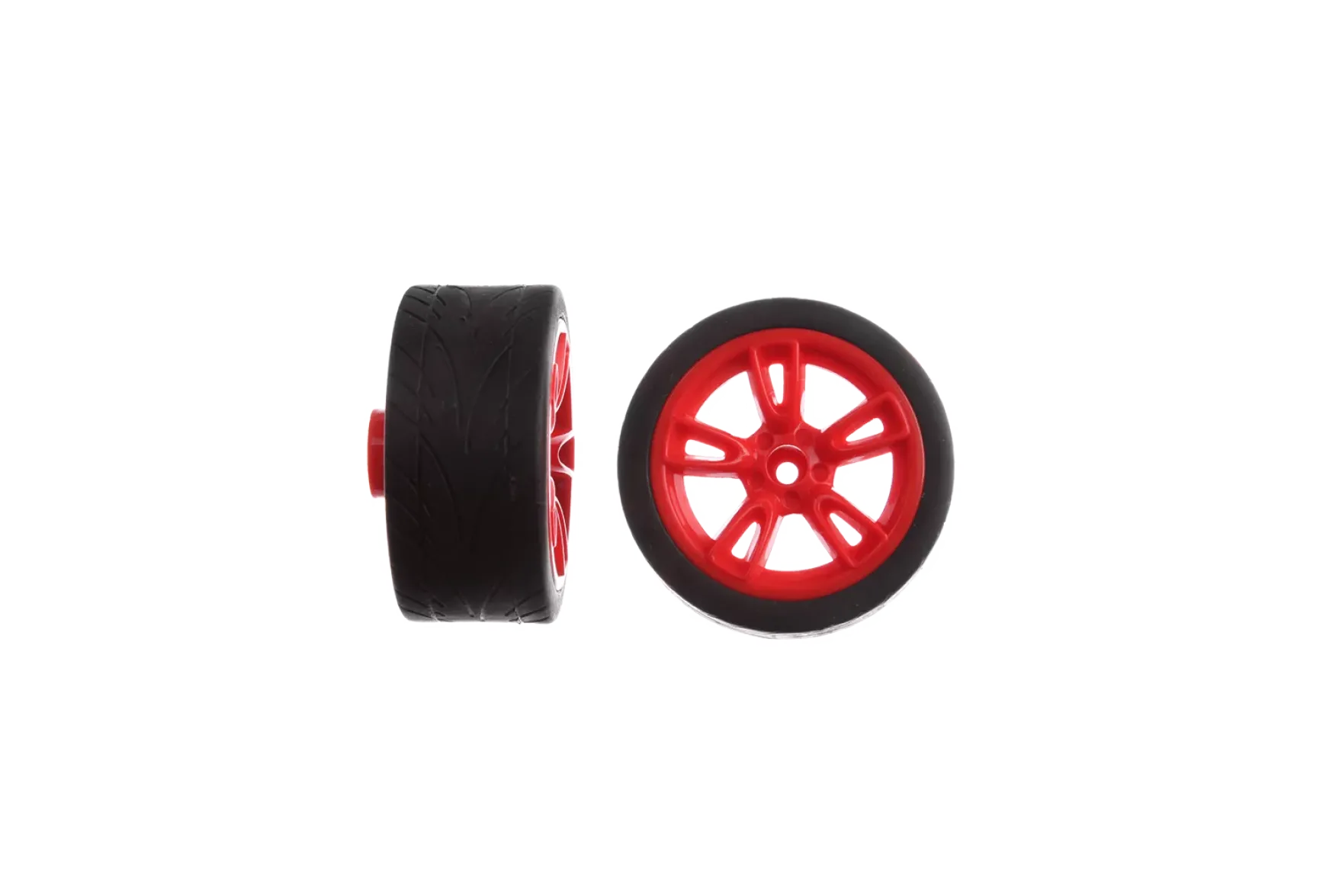 2 rear tyres with wheel rims for Porsche 911, white (162058)