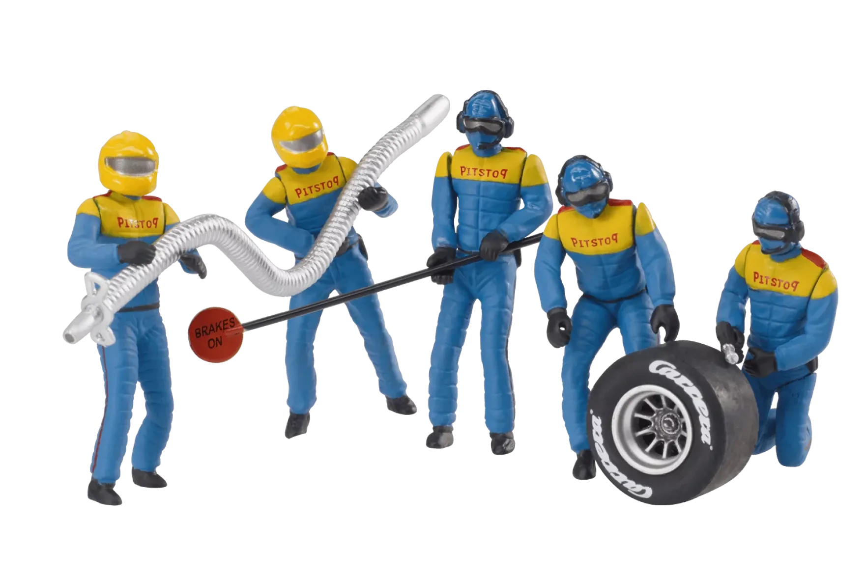 Set of figures, mechanics, blue