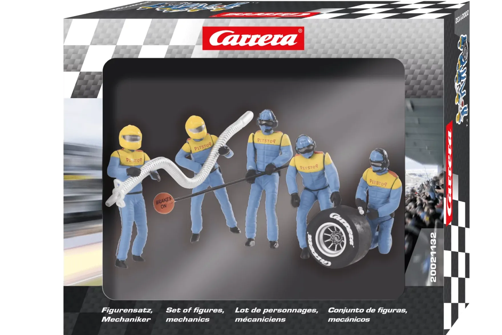 Set of figures, mechanics, blue