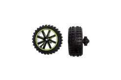 2 tyres with Steering axle for Green Stroke (370202013)