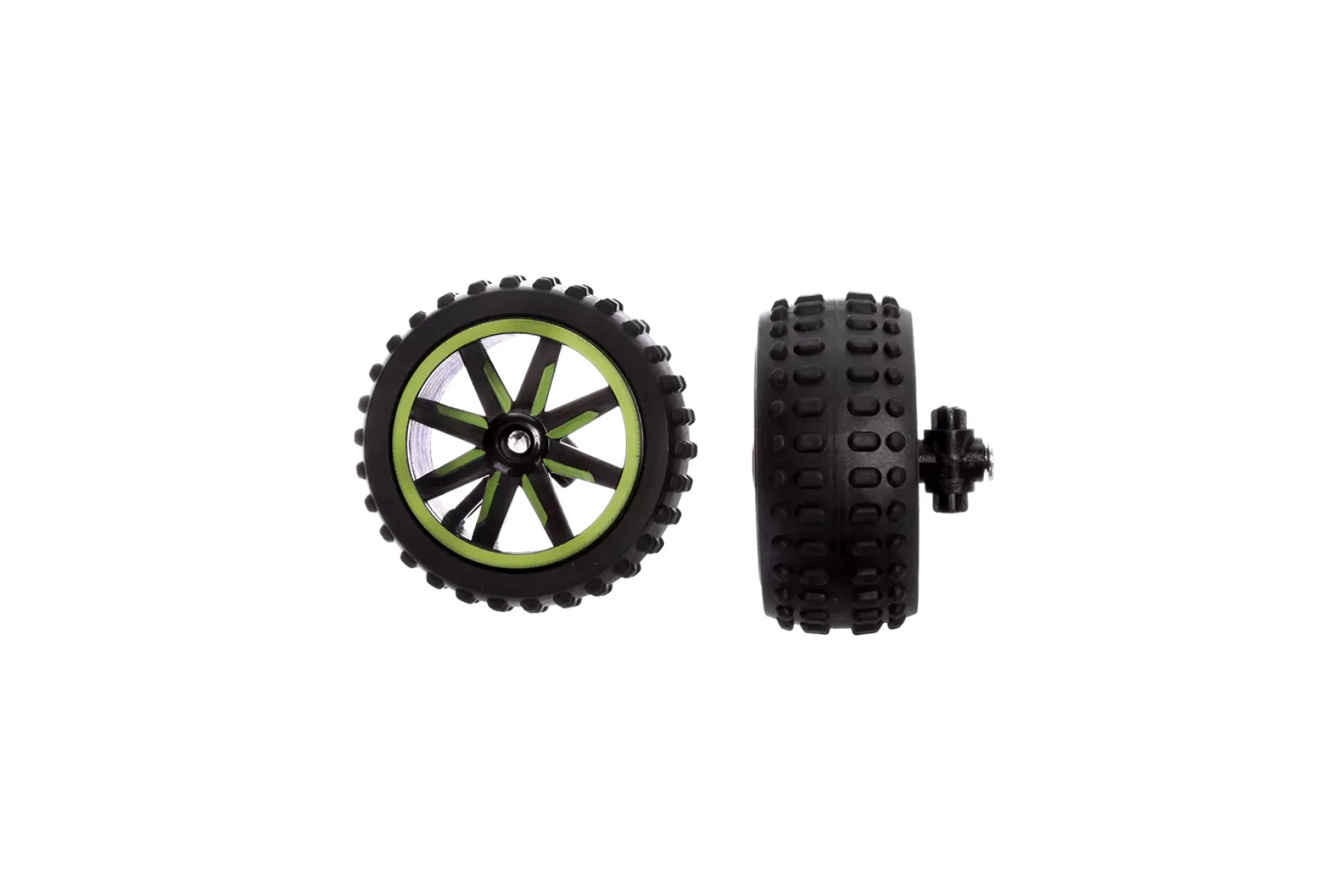 2 tyres with Steering axle for Green Stroke (370202013)
