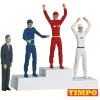 Victors' podium with set of figures