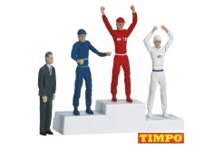 Victors' podium with set of figures