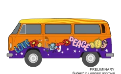 VW Bus T2b "Peace and Love"