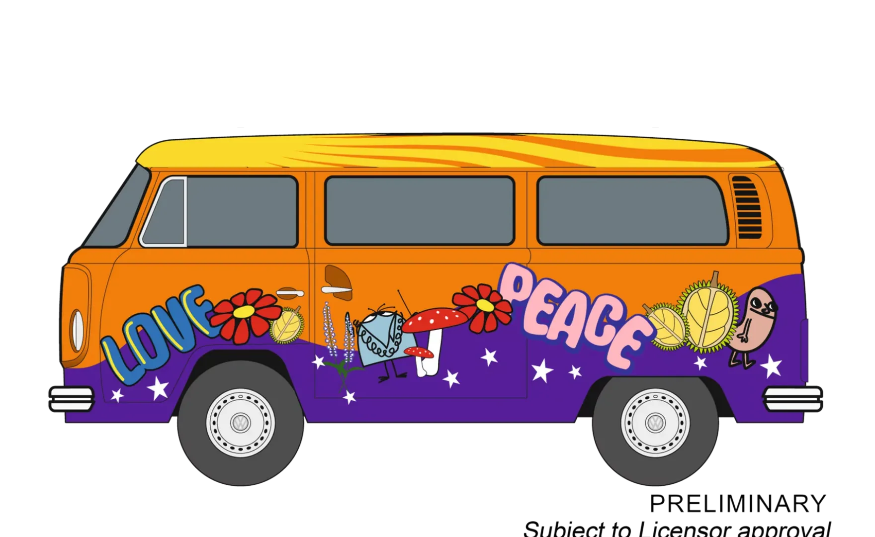 VW Bus T2b "Peace and Love"